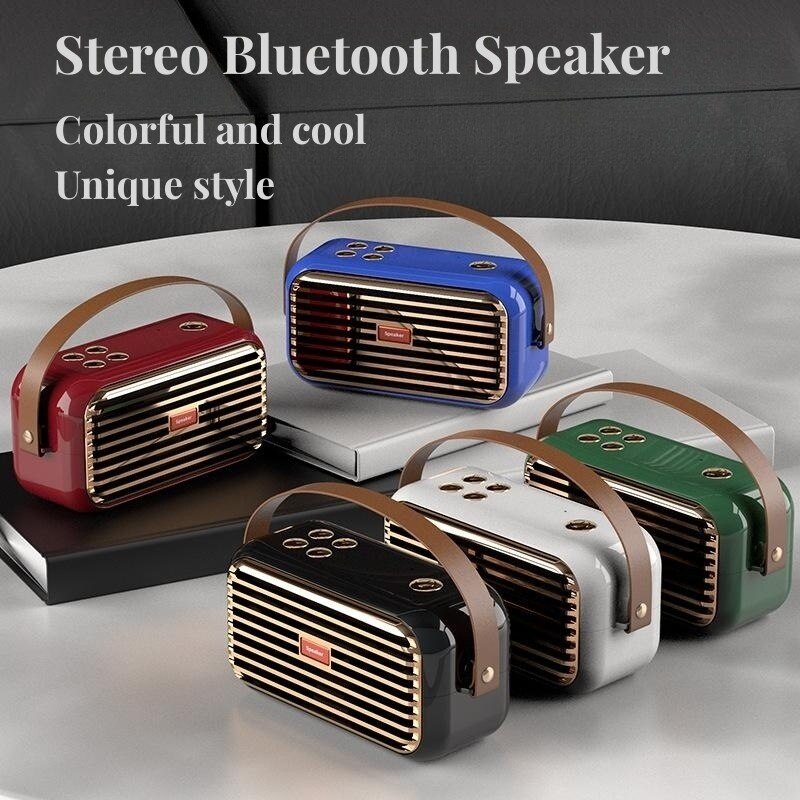Two-Speaker Bluetooth Speaker Wireless Retro Portable TV Computer Universal Outdoor A Variety Of Colors