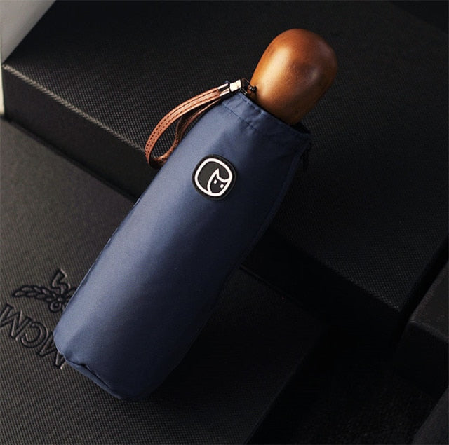 OLYCAT Compact Mini Umbrella Women Kids and Men Umbrella Pocket Umbrella Wood Handle Umbrella Windproof Uv Folding Umbrella