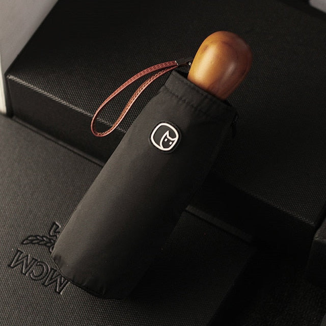 OLYCAT Compact Mini Umbrella Women Kids and Men Umbrella Pocket Umbrella Wood Handle Umbrella Windproof Uv Folding Umbrella
