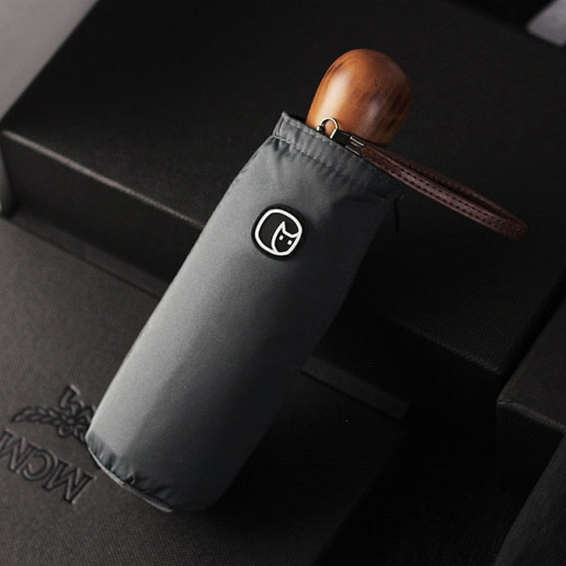 OLYCAT Compact Mini Umbrella Women Kids and Men Umbrella Pocket Umbrella Wood Handle Umbrella Windproof Uv Folding Umbrella